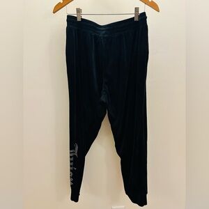 Juicy Couture Black Velour y2k Sleepwear Pants size XL